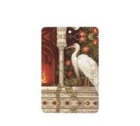 Phayah 6 ambientadores colgantes para coche, diseño de cigüeña blanca flameante, tabletas aromáticas de lavanda, fragancia de larga duración, rectangular, tarjeta perfumada