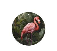 Phayah 6 ambientadores colgantes para coche, diseño de flamencos de la selva tropical, pastillas de aroma de lavanda, fragancia de larga duración, forma redonda