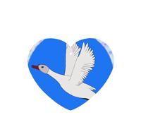 Phayah 6 ambientadores colgantes para coche, diseño de ganso blanco volador, pastillas aromáticas de lavanda, fragancia de larga duración, tarjeta perfumada en forma de corazón