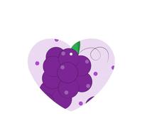 Phayah 6 ambientadores colgantes para coche, diseño de uvas de dibujos animados, pastillas con aroma de lavanda, fragancia de larga duración, tarjeta perfumada en forma de corazón