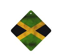 Phayah 6 ambientadores cuadrados para colgar en el coche, con diseño de bandera de Jamaica antigua, aroma a lavanda, para tableta, armario, zapatos, clóset