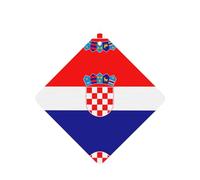 Phayah 6 ambientadores cuadrados para colgar en el coche, con diseño de bandera de la República de Croacia, fragancia cuadrada para colgar en el armario, zapatos, armario, etc