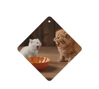 Phayah 6 ambientadores cuadrados para colgar en el coche, con diseño de dos gatitos, aroma a lavanda, para tableta, armario, zapatos, armario