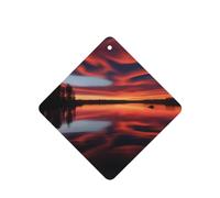 Phayah 6 ambientadores cuadrados para colgar en el coche, con diseño de nubes llameantes, aroma a lavanda, para tableta, armario, zapatos, clóset