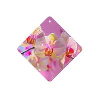 Phayah 6 ambientadores cuadrados para colgar en el coche, con diseño de orquídea mariposa blanca, aroma a lavanda, para tableta, armario, zapatos, armario, fragancia