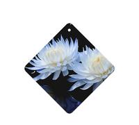 Phayah 6 ambientadores cuadrados para colgar en el coche, con diseño de orquídea nevada, aroma a lavanda, para tableta, armario, zapatos, armario