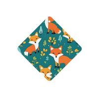 Phayah 6 ambientadores cuadrados para colgar en el coche, con diseño de zorro feliz del bosque, aroma a lavanda, para tableta, armario, zapatero