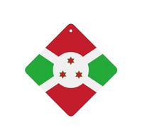 Phayah 6 ambientadores cuadrados para colgar en el coche, diseño de bandera de Burundi, con aroma a lavanda, para tableta, armario, zapatos, armario