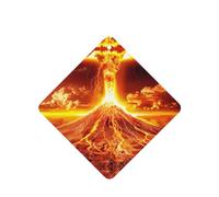 Phayah 6 ambientadores cuadrados para colgar en el coche, diseño de erupción de volcán, aroma a lavanda, para tableta, armario, zapatos, clóset