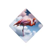 Phayah 6 ambientadores cuadrados para colgar en el coche, diseño de flamenco en la nube, aroma a lavanda, para tableta, armario, zapatos, clóset