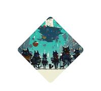 Phayah 6 ambientadores cuadrados para colgar en el coche, diseño de hombre lobo en la calle, con aroma a lavanda, para tableta, armario, zapatos, armario