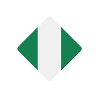 Phayah 6 ambientadores cuadrados para colgar en el coche, diseño de la bandera de Nigeria, con aroma a lavanda