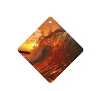 Phayah 6 ambientadores cuadrados para colgar en el coche, diseño de ondas rodando en el mar, aroma a lavanda, fragancia para tableta, armario, zapatos, clóset