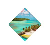 Phayah 6 ambientadores cuadrados para colgar en el coche, diseño de paisaje caribeño, fragancia para tableta, armario, zapatos, armario, 6 unidades