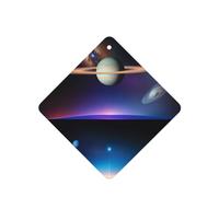 Phayah 6 ambientadores de coche colgantes con patrón cósmico de Saturno, pastillas aromáticas de lavanda, fragancia de larga duración, cuadrada