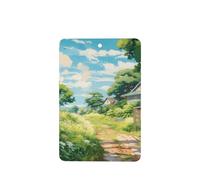Phayah 6 ambientadores de coche colgantes con patrón de camino de campo, pastillas aromáticas de lavanda de larga duración, tarjeta perfumada rectangular