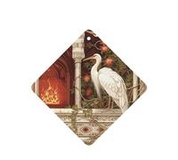 Phayah 6 ambientadores de coche colgantes con patrón de cigüeña blanca flameante, pastillas aromáticas de lavanda, fragancia de larga duración, cuadrada