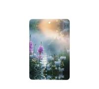 Phayah 6 ambientadores de coche colgantes con patrón de flores de lavanda con aroma a lavanda de larga duración, tarjeta perfumada rectangular