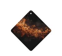 Phayah 6 ambientadores de coche colgantes con patrón de llama naranja, pastillas aromáticas de lavanda, fragancia de larga duración, cuadrada