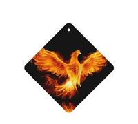 Phayah 6 ambientadores de coche colgantes de fénix en llamas, pastillas aromáticas de lavanda de larga duración, cuadradas