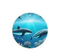 Phayah 6 ambientadores de coche con diseño de ballenas bajo el mar, aroma de lavanda, forma redonda, para colgar, para tableta, armario, zapatos, clóset