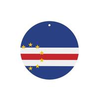 Phayah 6 ambientadores de coche con diseño de bandera de Cabo Verde con aroma a lavanda, forma redonda, para colgar, para tableta, armario, zapatos, clóset