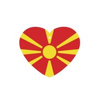 Phayah 6 ambientadores de coche con diseño de bandera de Macedonia del Norte, aroma de lavanda, fragancia colgante en forma de corazón, para tableta, armario, zapatos, armario, fragancia