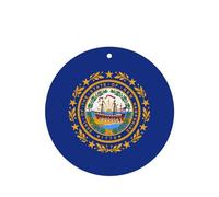 Phayah 6 ambientadores de coche con diseño de bandera de New Hampshire, aroma de lavanda, forma redonda, para colgar, para tableta, armario, zapatos, clóset