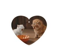 Phayah 6 ambientadores de coche con diseño de dos gatitos con aroma a lavanda, en forma de corazón, para colgar, para tableta, armario, zapatos, clóset