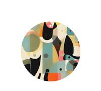 Phayah 6 ambientadores de coche con diseño de gato moderno de mediados de siglo, aroma de lavanda, forma redonda, para colgar, para tableta, armario, zapatos, armario, fragancia