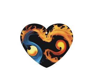 Phayah 6 ambientadores de coche con diseño de símbolo de fuego y agua, aroma de lavanda, en forma de corazón, para colgar, para tableta, armario, zapatos, armario, fragancia