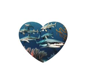 Phayah 6 ambientadores de coche con diseño de tiburones bajo el mar, aroma a lavanda, con forma de corazón, para colgar, para tableta, armario, zapatos, clóset