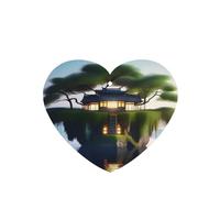 Phayah 6 ambientadores flotantes para coche, diseño de isla sobre agua, aroma a lavanda, con forma de corazón, para colgar, para tableta, armario, zapatos, armario, fragancia