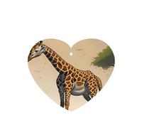 Phayah 6 ambientadores para coche con diseño de jirafa madre e hijo, aroma de lavanda, fragancia colgante en forma de corazón, para tableta, armario, zapatos, armario, fragancia