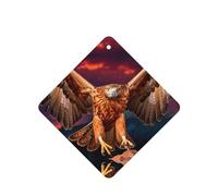 Phayah 6 ambientadores para coche, diseño de águila colgante, patrón de caza, pastillas aromáticas de lavanda, fragancia de larga duración, cuadrada