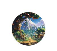 Phayah 6 ambientadores para coche, diseño de árbol frutal en la cabeza del pueblo, pastillas aromáticas de lavanda de larga duración, forma redonda