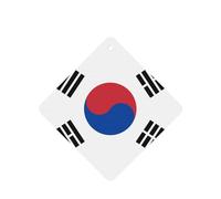 Phayah 6 ambientadores para coche, diseño de bandera de la República de Corea, pastillas aromáticas de lavanda de larga duración, cuadradas