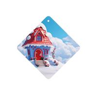 Phayah 6 ambientadores para coche, diseño de cabaña en la nieve, con aroma a lavanda, pastillas cuadradas de larga duración