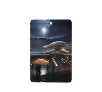 Phayah 6 ambientadores para coche, diseño de ciudad del futuro, tabletas aromáticas de lavanda, fragancia de larga duración, rectangular, tarjeta perfumada
