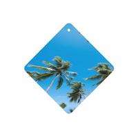 Phayah 6 ambientadores para coche, diseño de cocoteros junto al mar, con aroma a lavanda, fragancia de larga duración, cuadrados