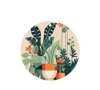 Phayah 6 ambientadores para coche, diseño de dibujos animados, pequeñas plantas verdes, con aroma a lavanda, pastillas aromáticas de larga duración, forma redonda