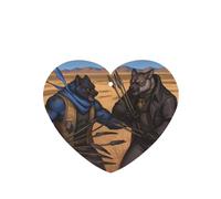 Phayah 6 ambientadores para coche, diseño de dos lobos de lucha, aroma de lavanda, con forma de corazón, para colgar, para tableta, armario, zapatos, armario, fragancia
