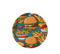 Phayah 6 ambientadores para coche, diseño de hamburguesas fritas, aroma a lavanda, forma redonda, para colgar, para tableta, armario, zapatos, armario, fragancia
