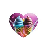 Phayah 6 ambientadores para coche, diseño de helado, pastillas de aroma de lavanda, fragancia de larga duración, tarjeta perfumada en forma de corazón
