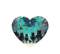 Phayah 6 ambientadores para coche, diseño de hombre lobo en la calle, aroma a lavanda, con forma de corazón, para colgar, para tableta, armario, zapatos, armario, fragancia