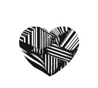 Phayah 6 ambientadores para coche, diseño de líneas geométricas en blanco y negro, aroma de lavanda, con forma de corazón, para colgar, para tableta, armario, zapatos, armario, fragancia