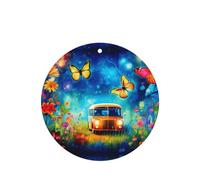 Phayah 6 ambientadores para coche, diseño de mariposa, autobús, lavanda, fragancia de larga duración, tarjeta perfumada, forma redonda