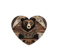 Phayah 6 ambientadores para coche, diseño de oso rústico, pastillas con aroma a lavanda, fragancia de larga duración, tarjeta perfumada en forma de corazón