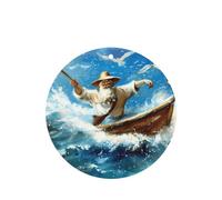 Phayah 6 ambientadores para coche, diseño de pescador en el mar, con aroma a lavanda, pastillas aromáticas de larga duración, forma redonda