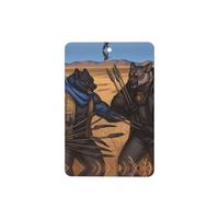 Phayah 6 ambientadores rectangulares para colgar en el coche, con diseño de dos lobos de lucha, fragancia rectangular para colgar en el armario, zapatos, armario, etc